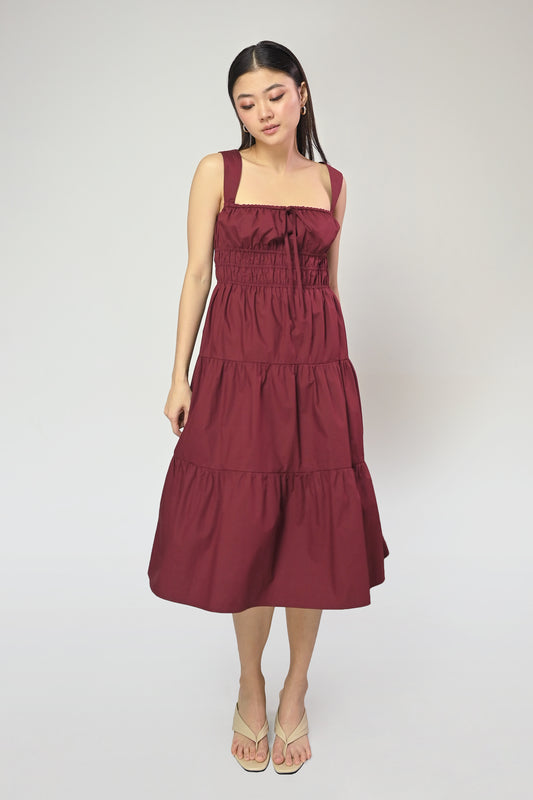 Terrain Irvin Sleeveless Dress (Maroon)