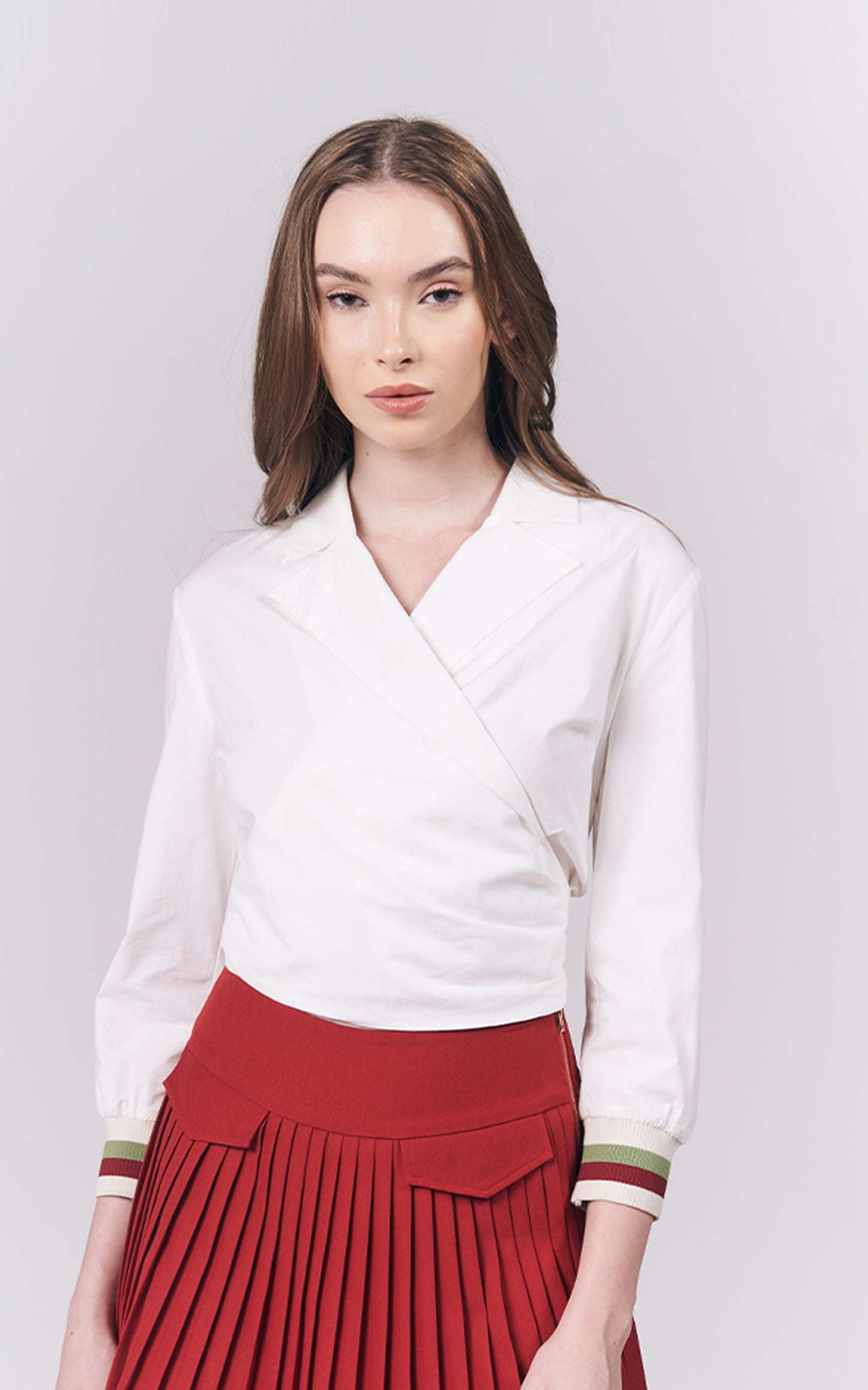 Isalia Long Sleeve Top (White)