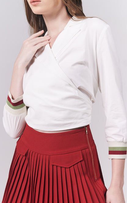 Isalia Long Sleeve Top (White)