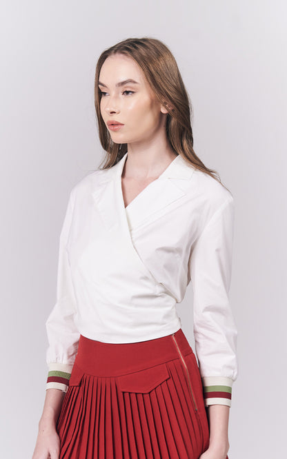 Isalia Long Sleeve Top (White)