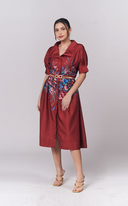 Izara Quarter Sleeve Dress (Multi)