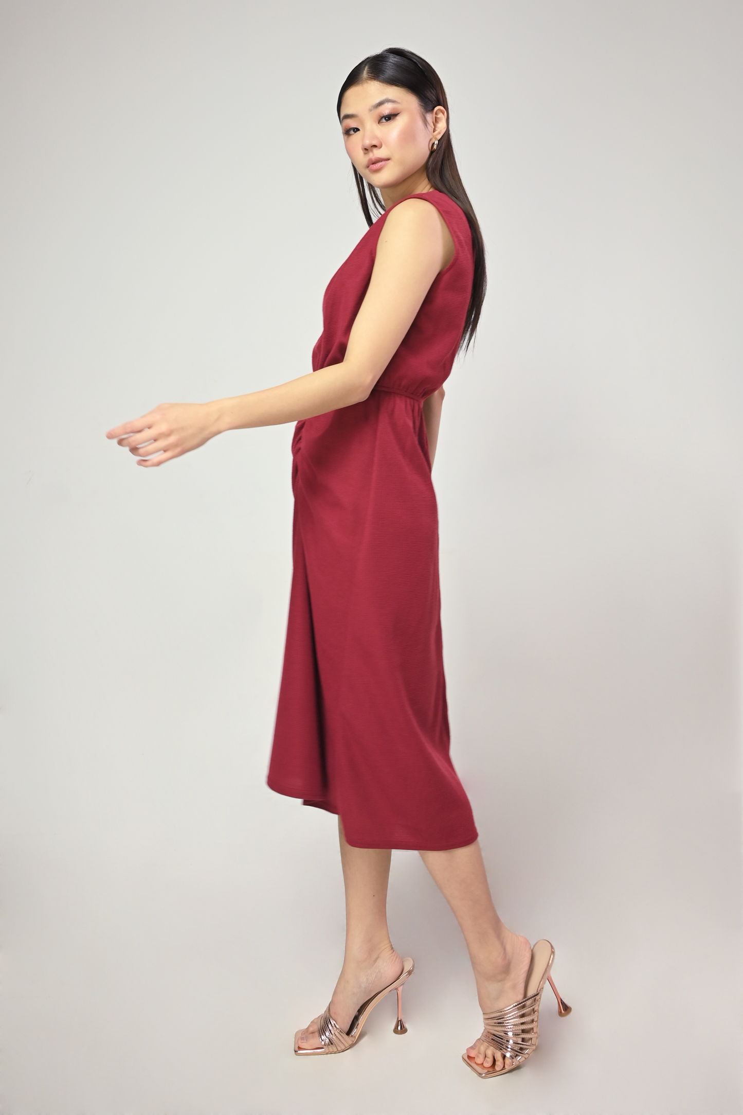 Terrain Imari Sleeveless Dress (Wine)