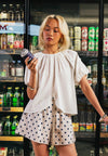 Bence Short Sleeve Top (White)