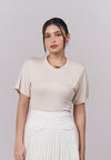 Jacey Short Sleeve Top (Cream)