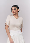 Jacey Short Sleeve Top (Cream)