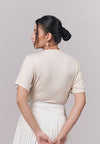 Jacey Short Sleeve Top (Cream)