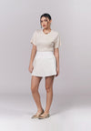 Jacey Short Sleeve Top (Cream)