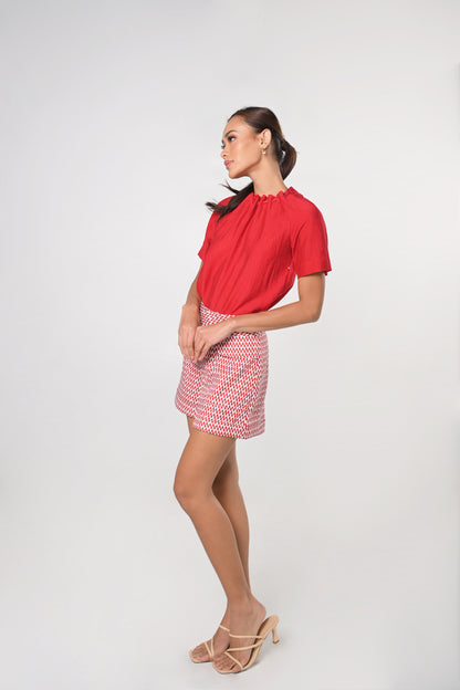 Secret Garden Jayla Short Sleeve Top (Red)