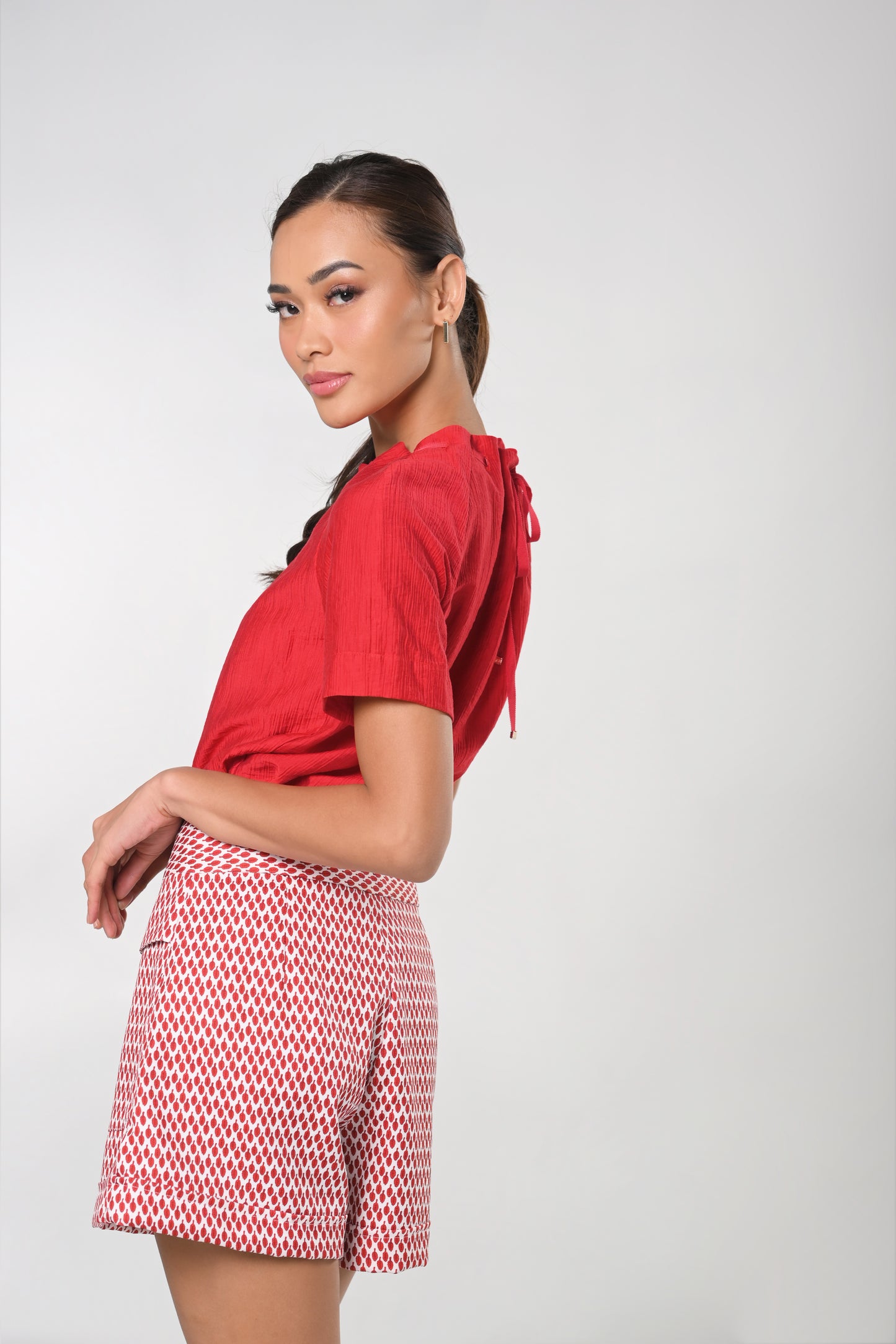 Secret Garden Jayla Short Sleeve Top (Red)