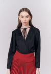 Jeanette Long Sleeve Top (Black)