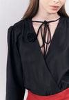 Jeanette Long Sleeve Top (Black)
