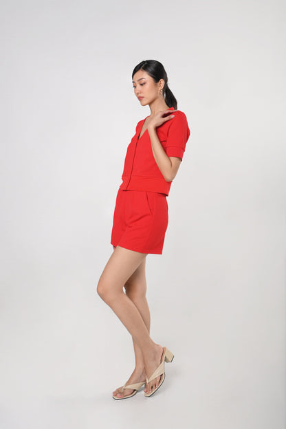 Secret Garden Jeiska Short Sleeve Top (Red)