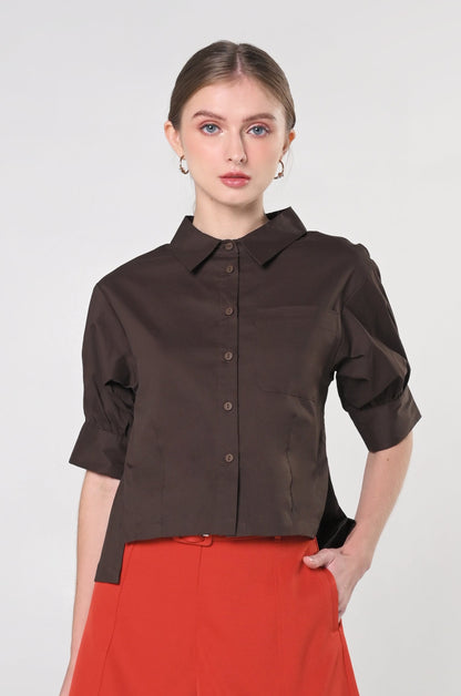 Secret Garden Jenn 5/8 Top (Brown)