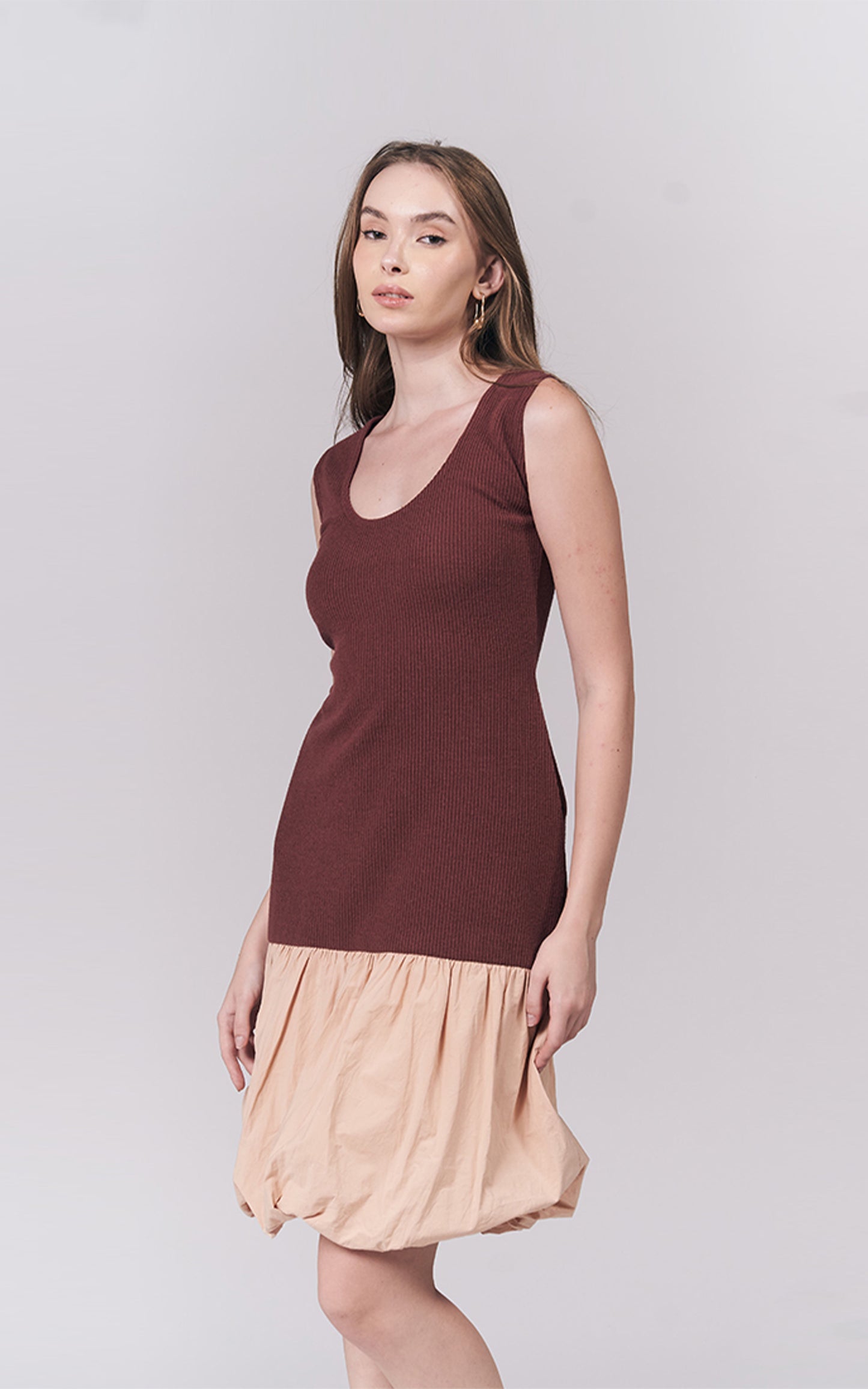 Jenner Sleeveless Dress (Burgundy)