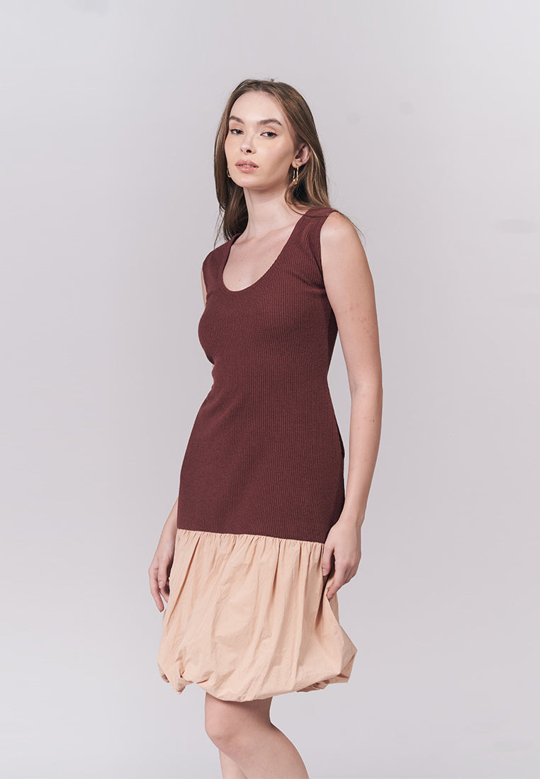 Jenner Sleeveless Dress (Burgundy)