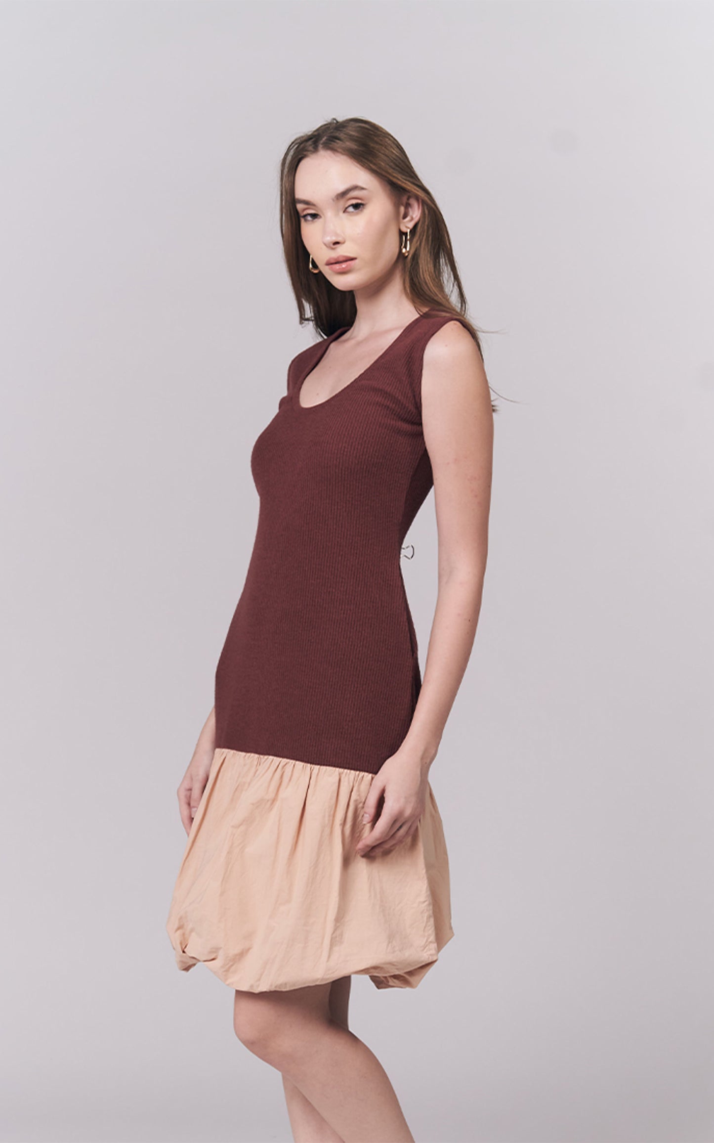 Jenner Sleeveless Dress (Burgundy)