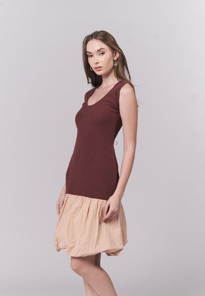 Jenner Sleeveless Dress (Burgundy)