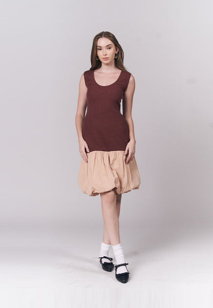 Jenner Sleeveless Dress (Burgundy)