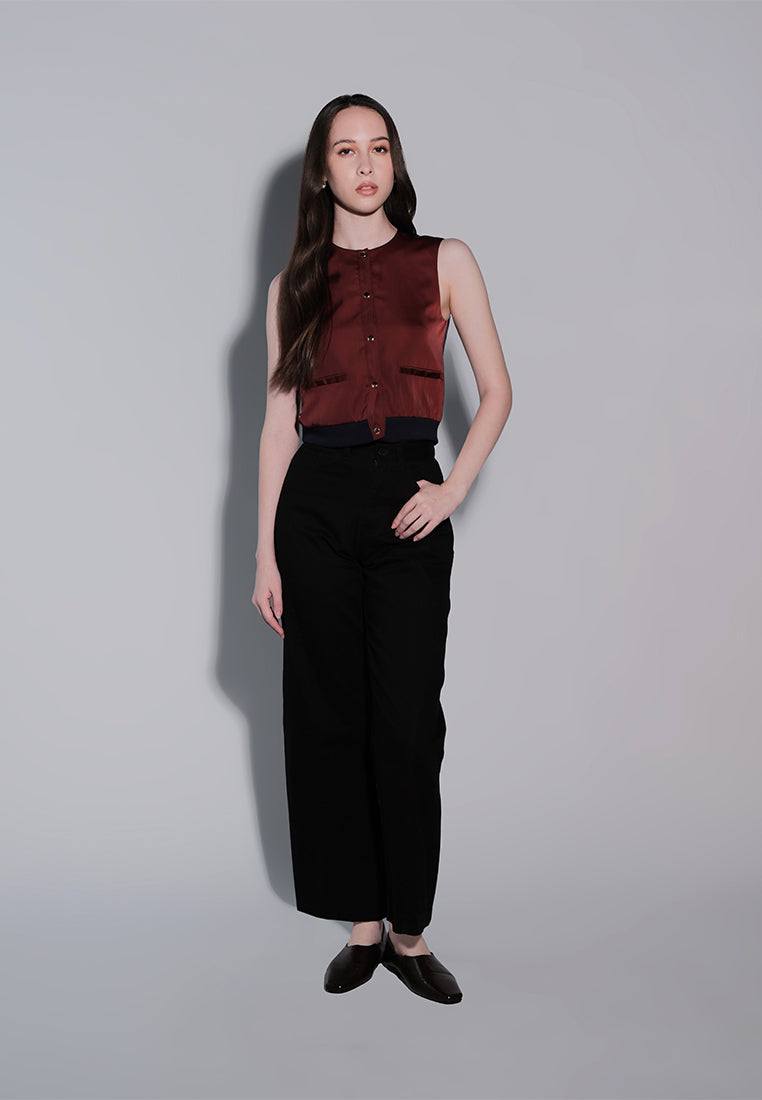 Holiday 2025 Jest Sleeveless Top (Maroon)