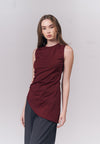 Jhill Sleeveless Top (Burgundy)