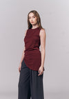 Jhill Sleeveless Top (Burgundy)