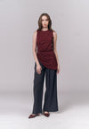 Jhill Sleeveless Top (Burgundy)