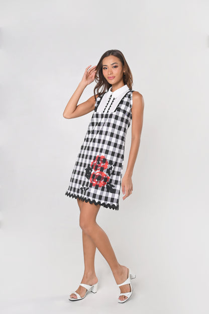 Wonderland Kathya Sleeveless Dress (Black/White)