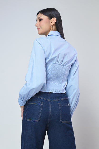 Terrain Lia Long Sleeve Top (Light Blue)