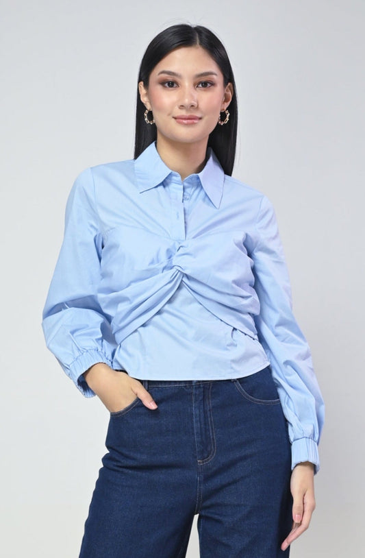 Terrain Lia Long Sleeve Top (Light Blue)