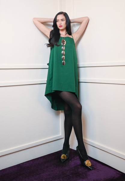 Femina The Sage Sleeveless Dress (Green)