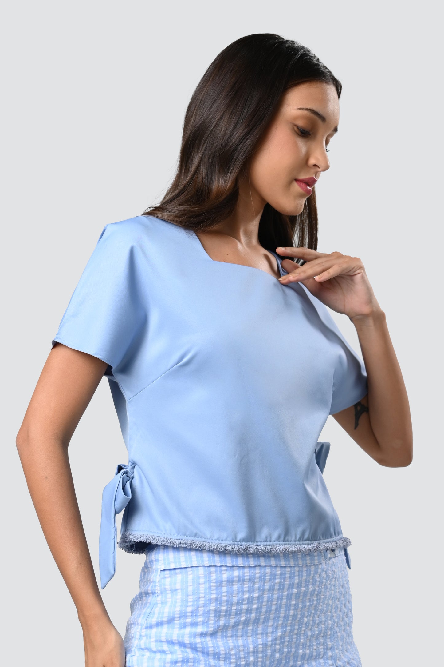 Caravan Short Sleeve Top (Blue)