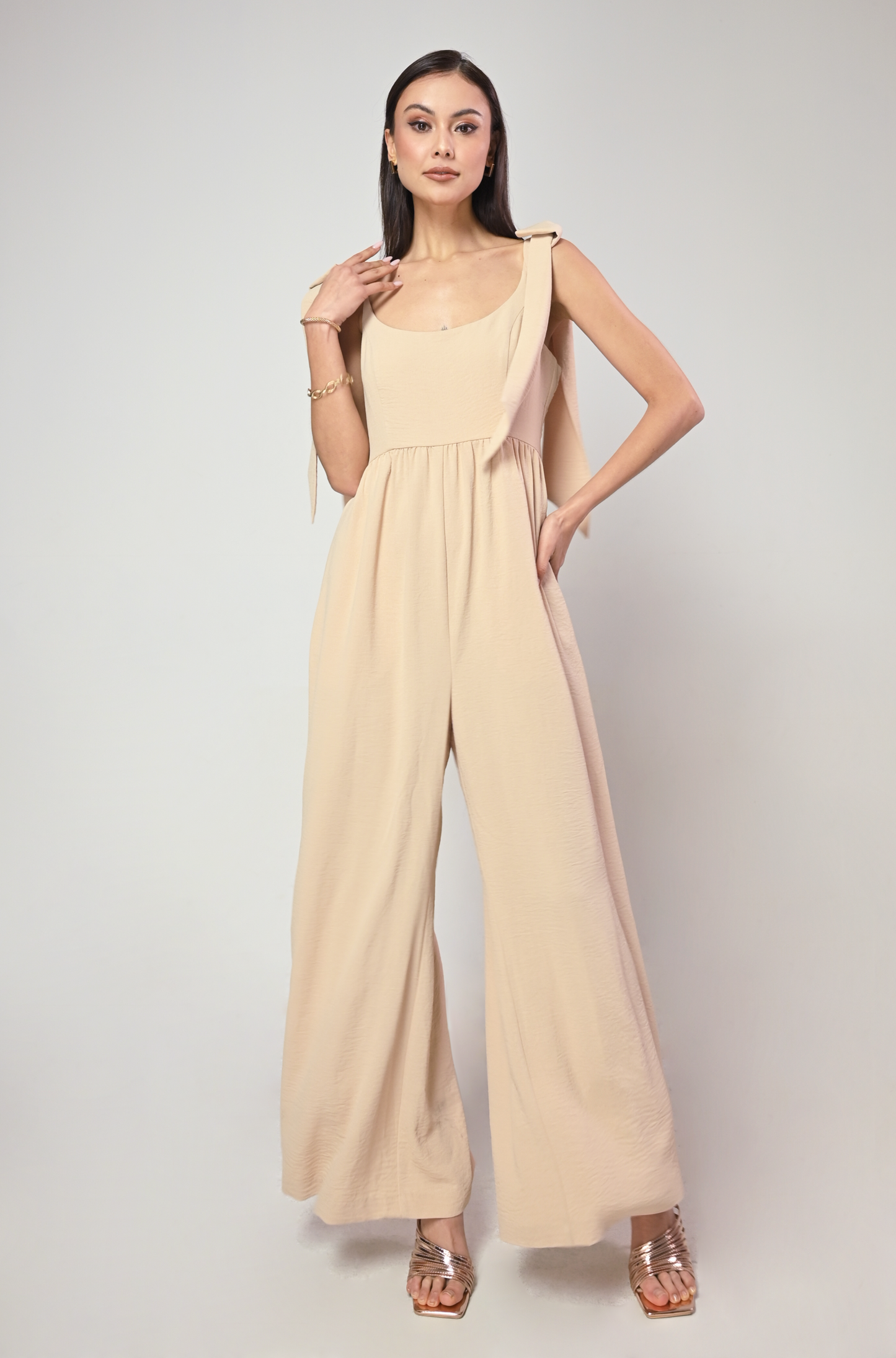 Terrain Lia Sleeveless Pantsuit (Cream)