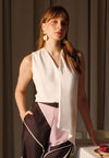 Plains & Prints X Michael Leyva Lia Sleeveless Top (Off-white)