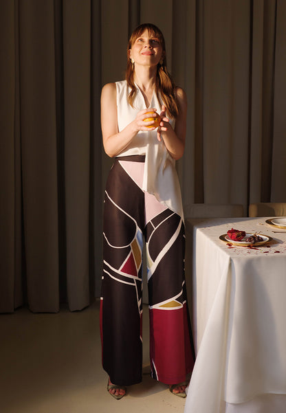 Plains & Prints X Michael Leyva Lia Sleeveless Top (Off-white)