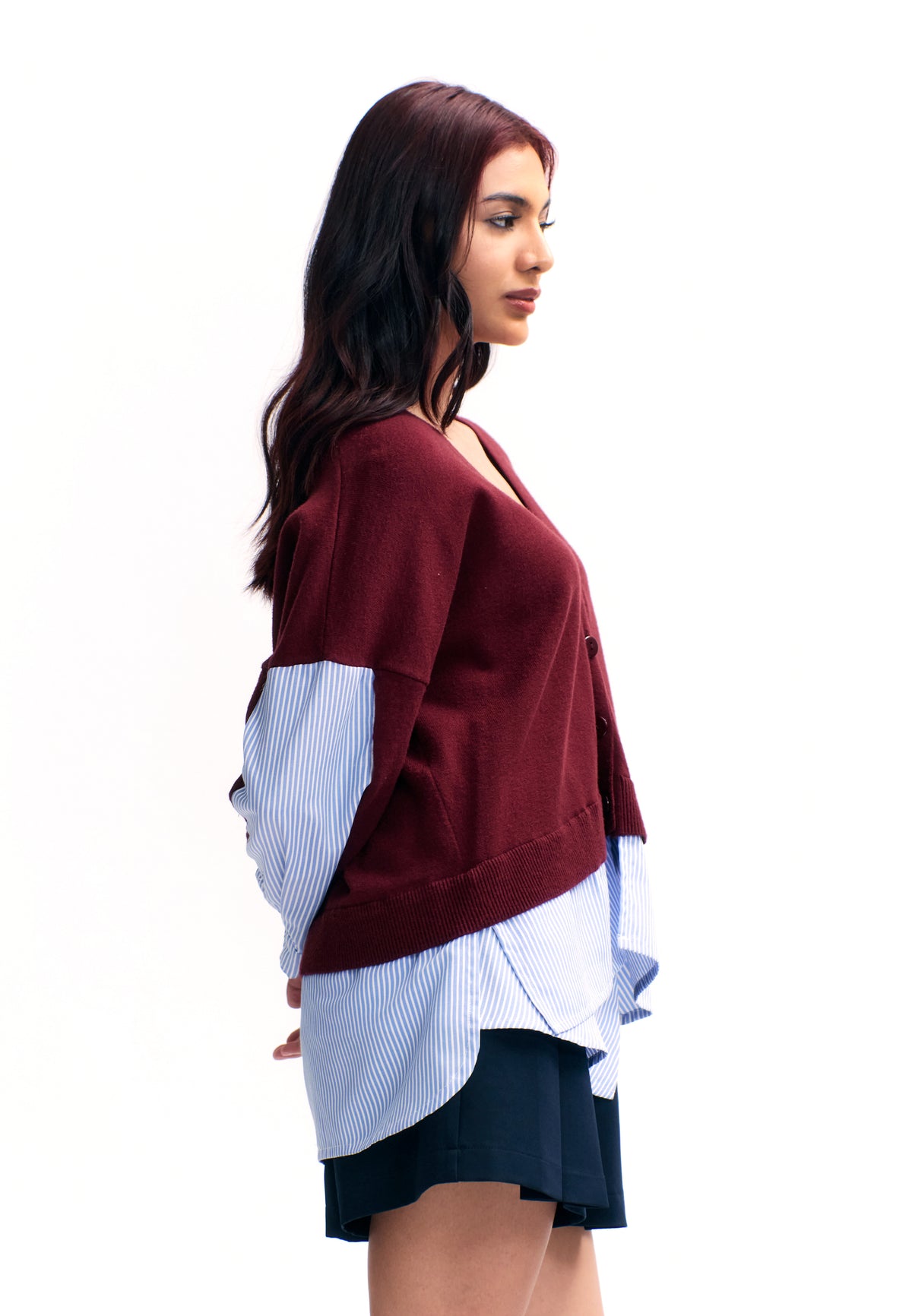 RAF Truly Long Sleeve Top (Striped Red)