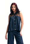RAF Twitch Sleeveless Top (Dark Denim)