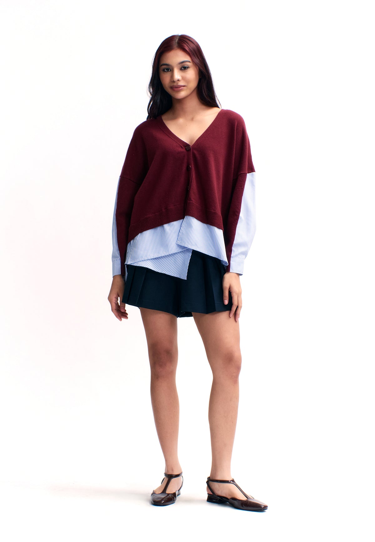 RAF Truly Long Sleeve Top (Striped Red)