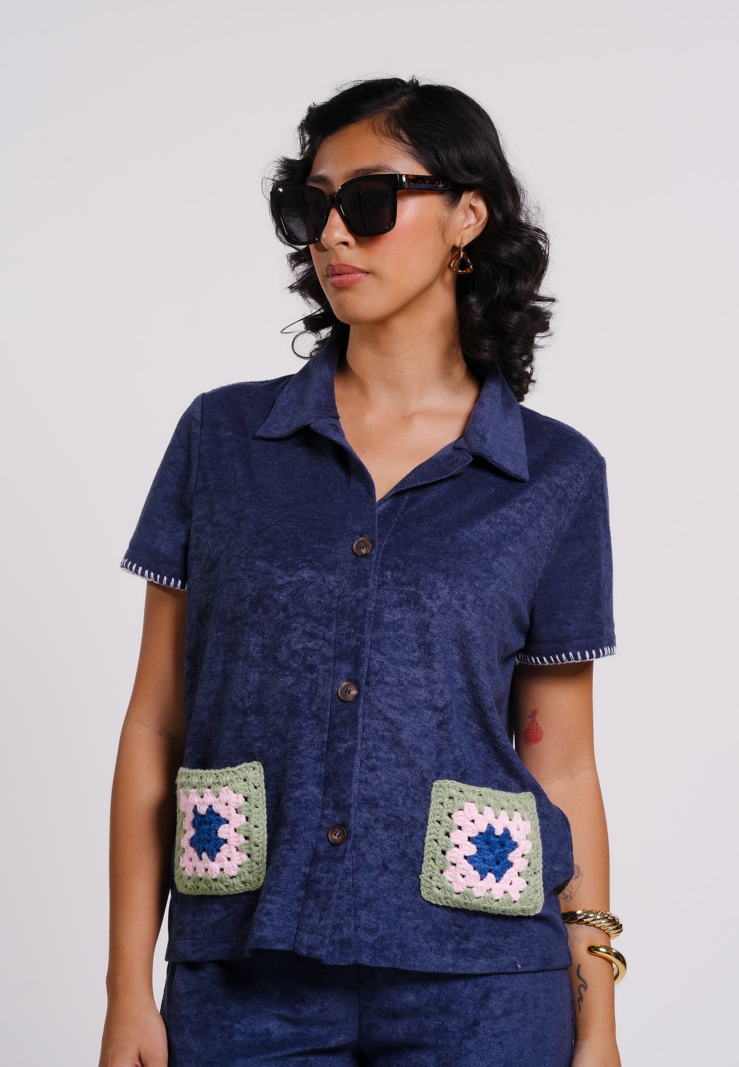 Archetype Summer Essentials Monroe Short Sleeve Top(Sp.Navy)