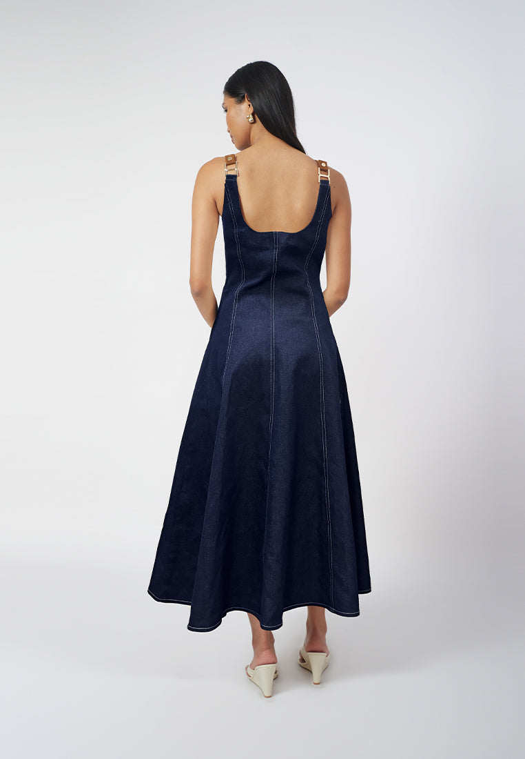 Raf Goyard Sleeveless Dress (Navy)