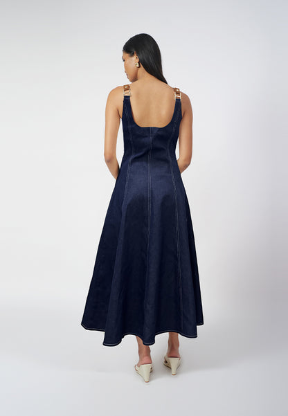 Raf Goyard Sleeveless Dress (Navy)