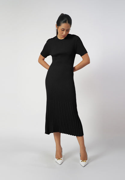 Raf Ida Short Sleeve Dress  (Black)