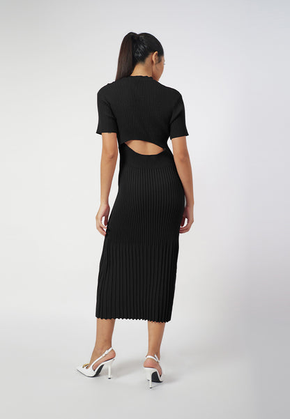 Raf Ida Short Sleeve Dress  (Black)