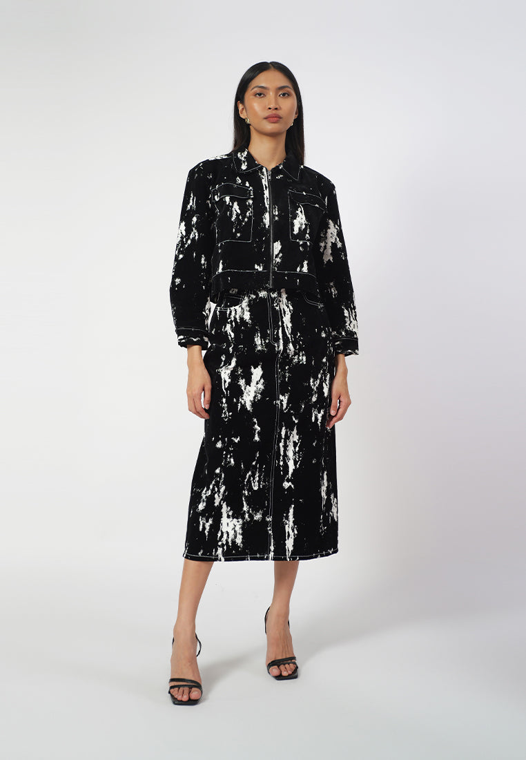 Raf Ivor Long Sleeve Jacket (Black/White)