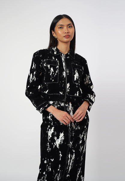 Raf Ivor Long Sleeve Jacket (Black/White)