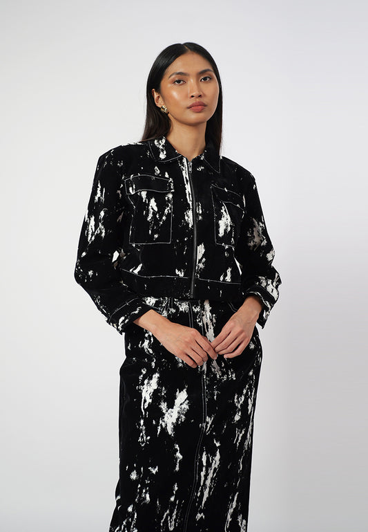 Raf Ivor Long Sleeve Jacket (Black/White)