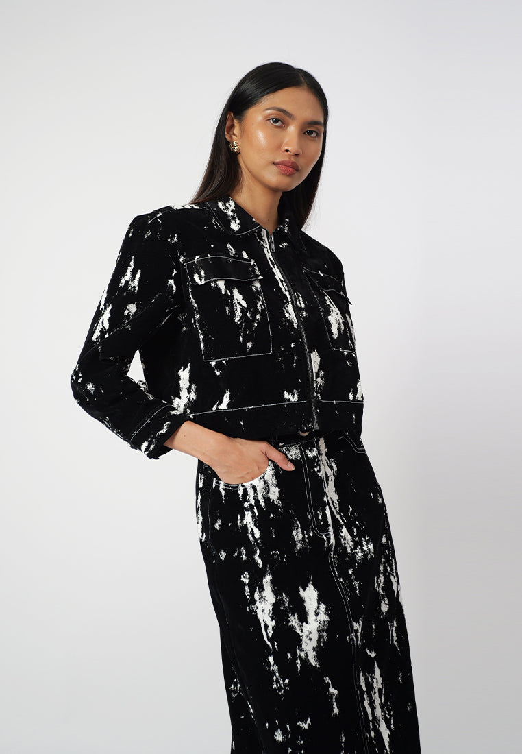 Raf Ivor Long Sleeve Jacket (Black/White)