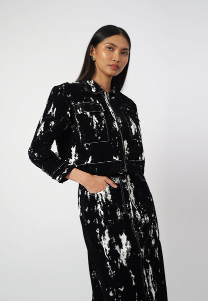 Raf Ivor Long Sleeve Jacket (Black/White)