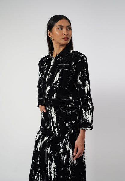 Raf Ivor Long Sleeve Jacket (Black/White)