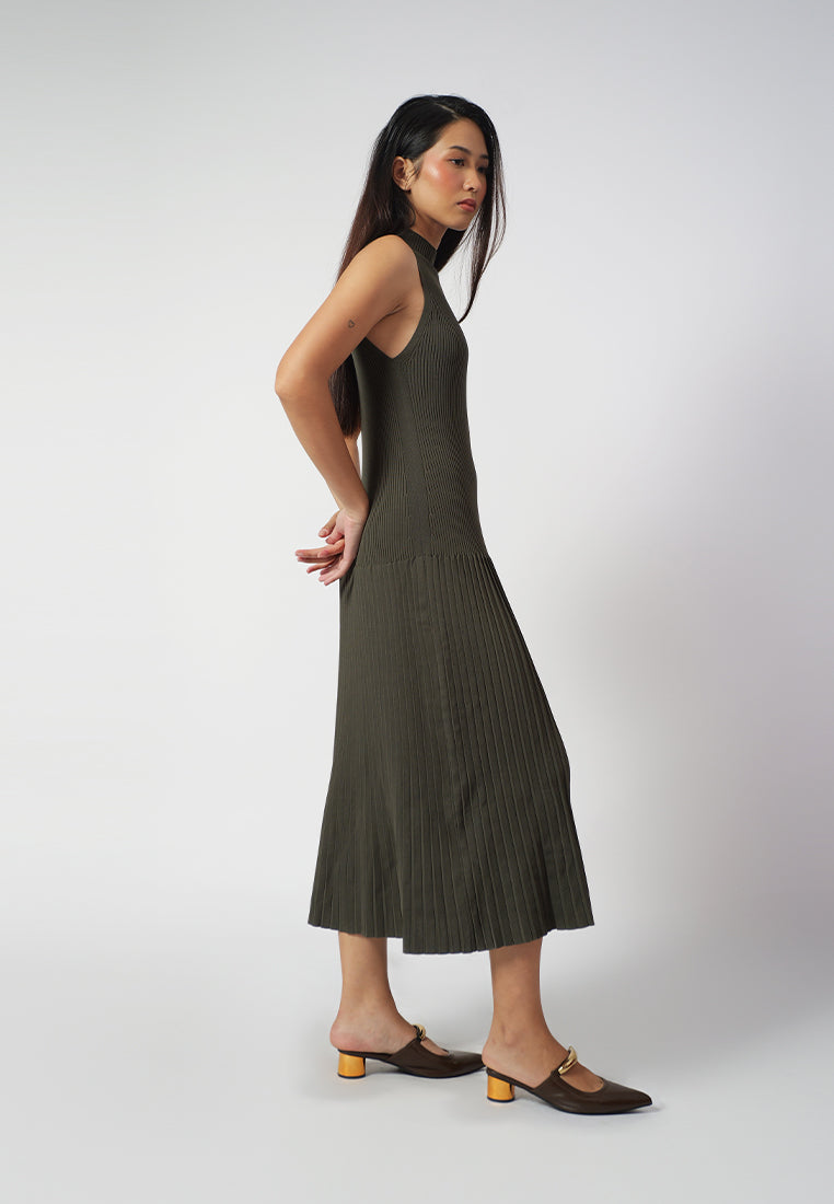 Raf Inez Sleeveless Dress  (Dark Sage)