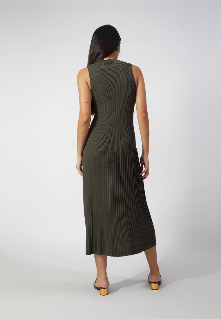 Raf Inez Sleeveless Dress  (Dark Sage)